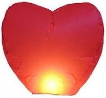 50 adet kırmızı kalp dilek balonu